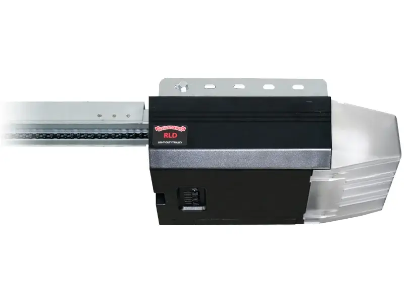 Commercial garage door operator with high-cycle motor and universal compatibility features, designed for efficient control in busy facilities.